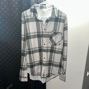 Plaid Button-Up Shirt